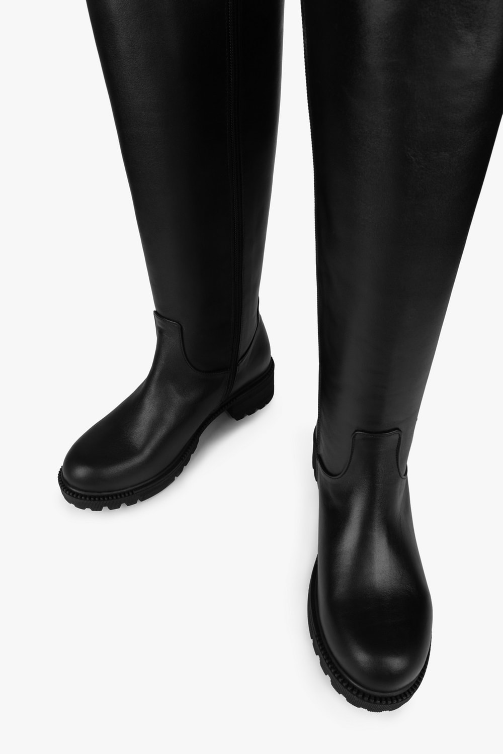 Kadın Frost Siyah Hakiki Deri Çizme