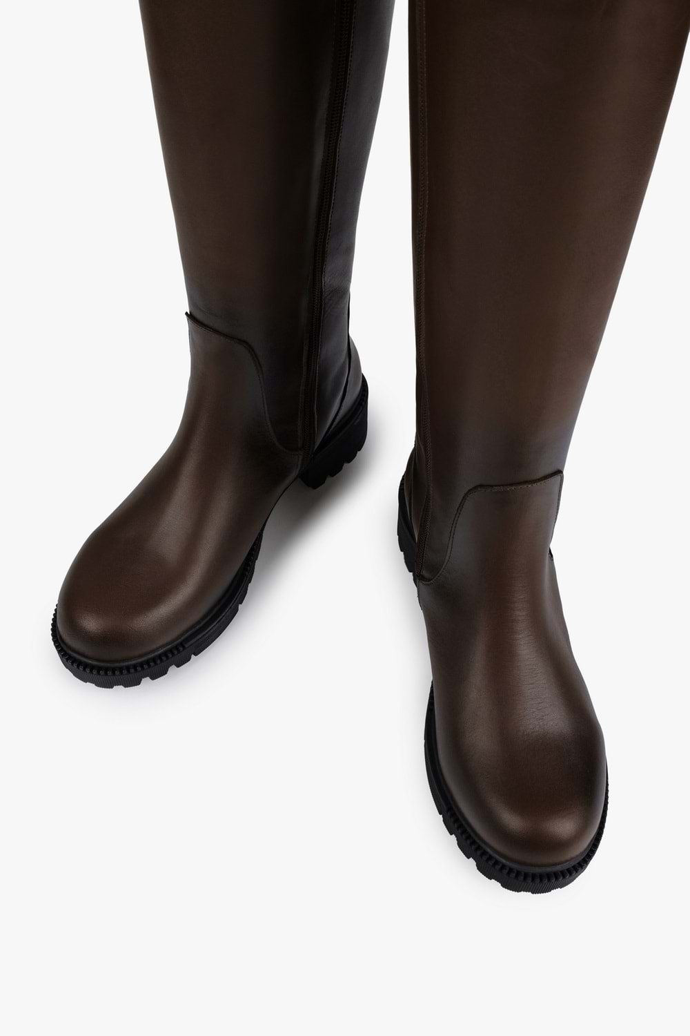 Kadın Perla Açık Kahve Hakiki Deri Çizme