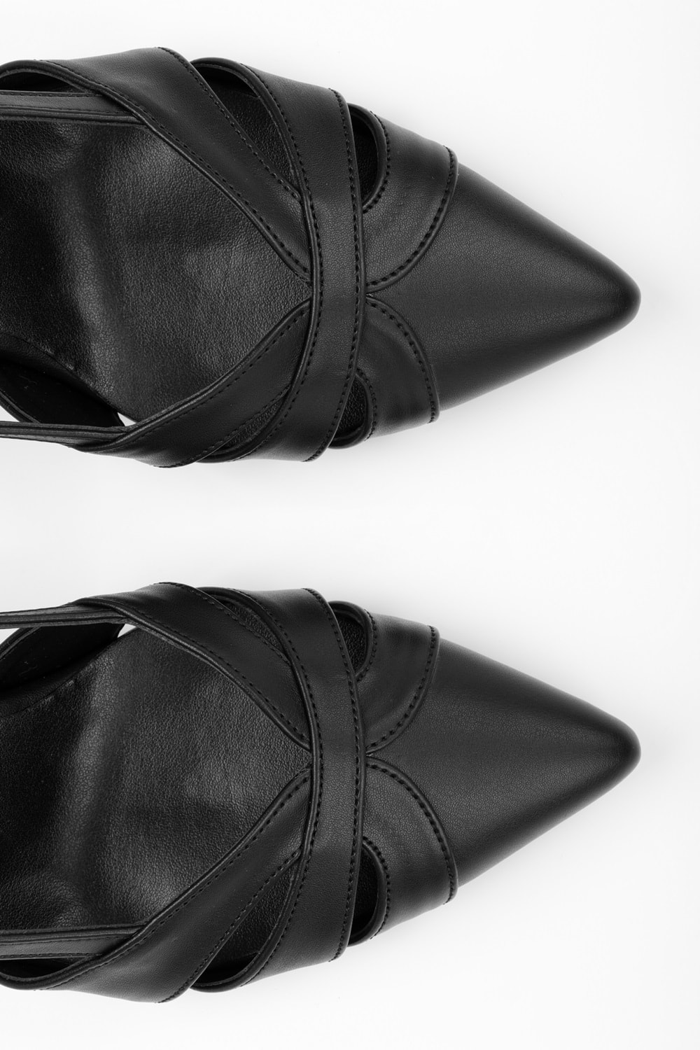 Kadın Liora Siyah Cilt Kısa Topuklu Stiletto