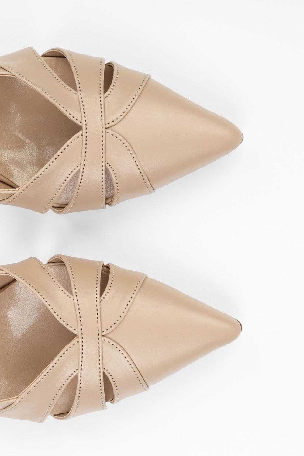 Kadın Liora Ten Cilt Kısa Topuklu Stiletto