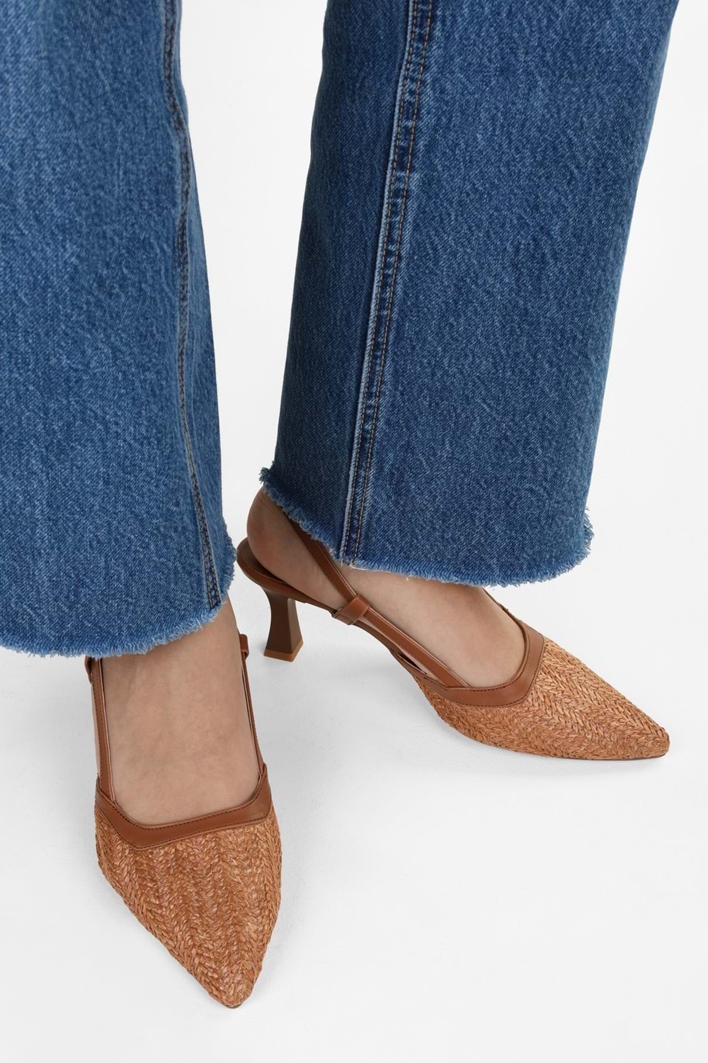Kadın Ravie Taba Hasır Stiletto