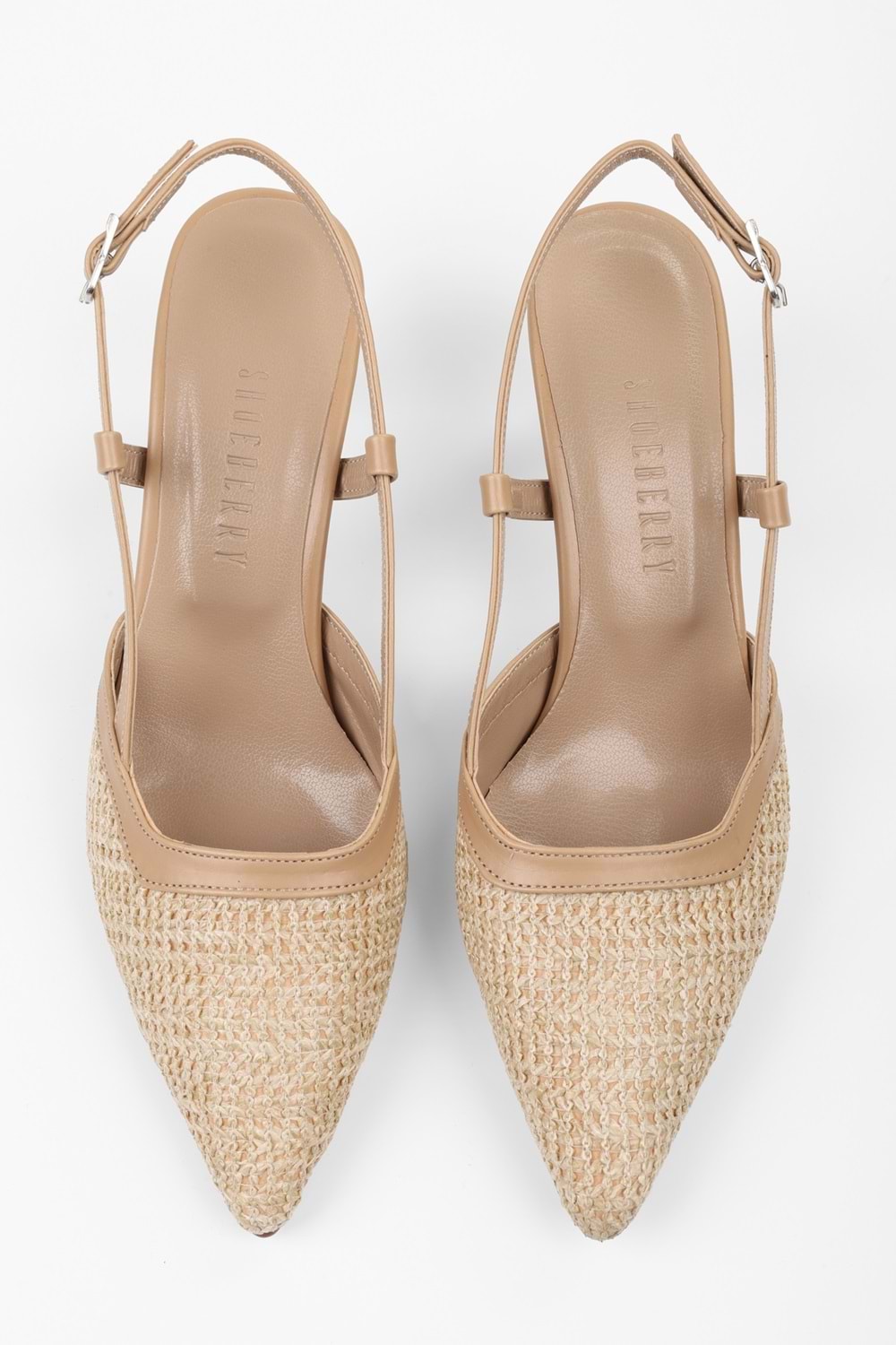 Kadın Ravie Bej Hasır Stiletto