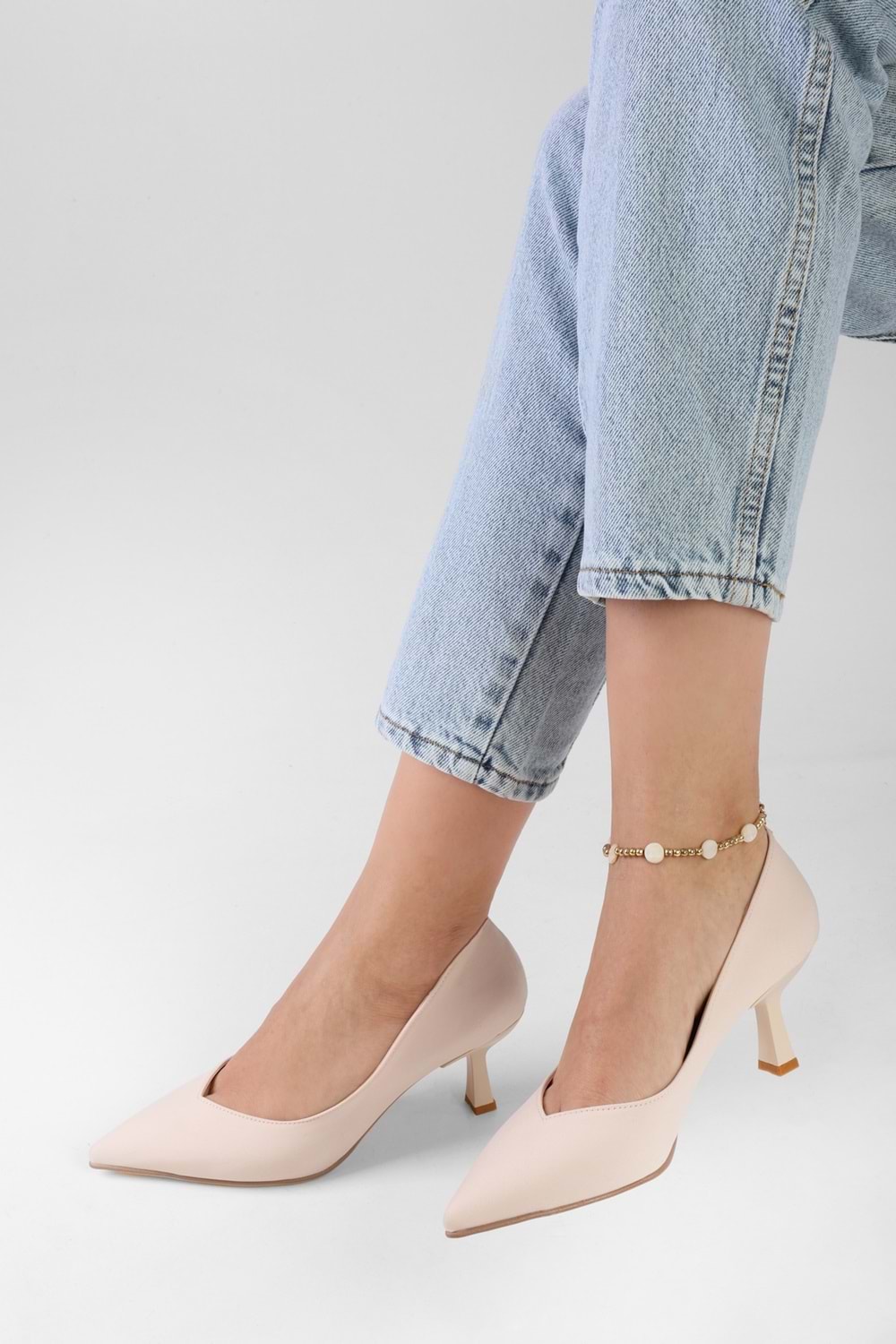 Kadın Carrie Ten Saten Topuklu Ayakkabı Stiletto