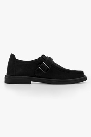 Kadın Elvane Siyah Süet Toka Detaylı Loafer
