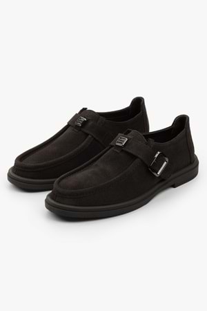 Kadın Elvane Kahve Süet Toka Detaylı Loafer