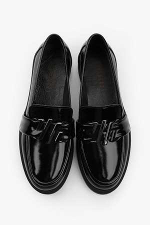 Kadın Sorell Siyah Rugan Toka Detaylı Loafer