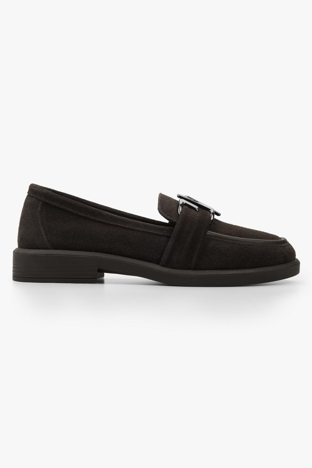 Kadın Sorell Kahve Süet Toka Detaylı Loafer