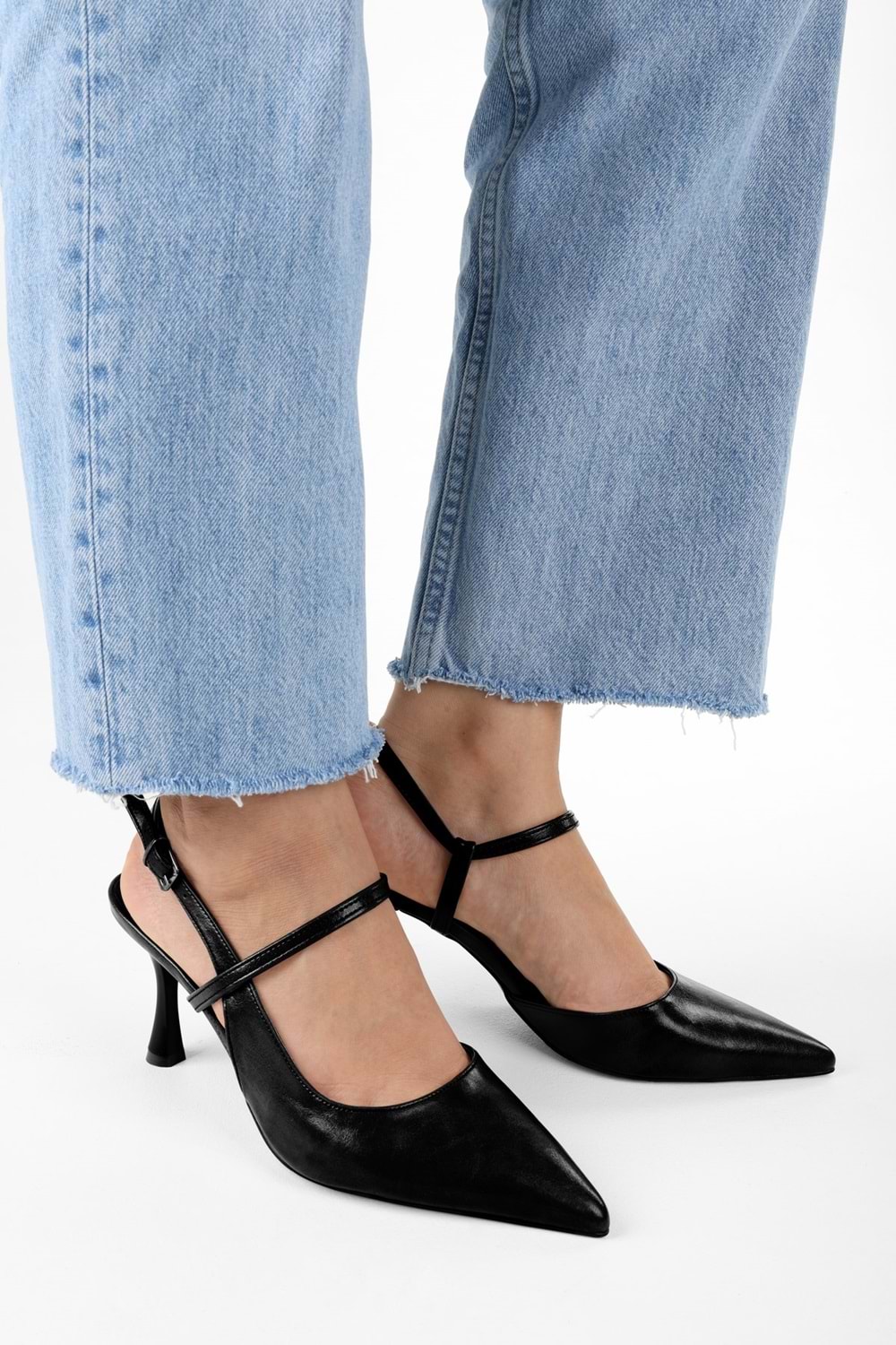 Kadın Nella Siyah Cilt Stiletto