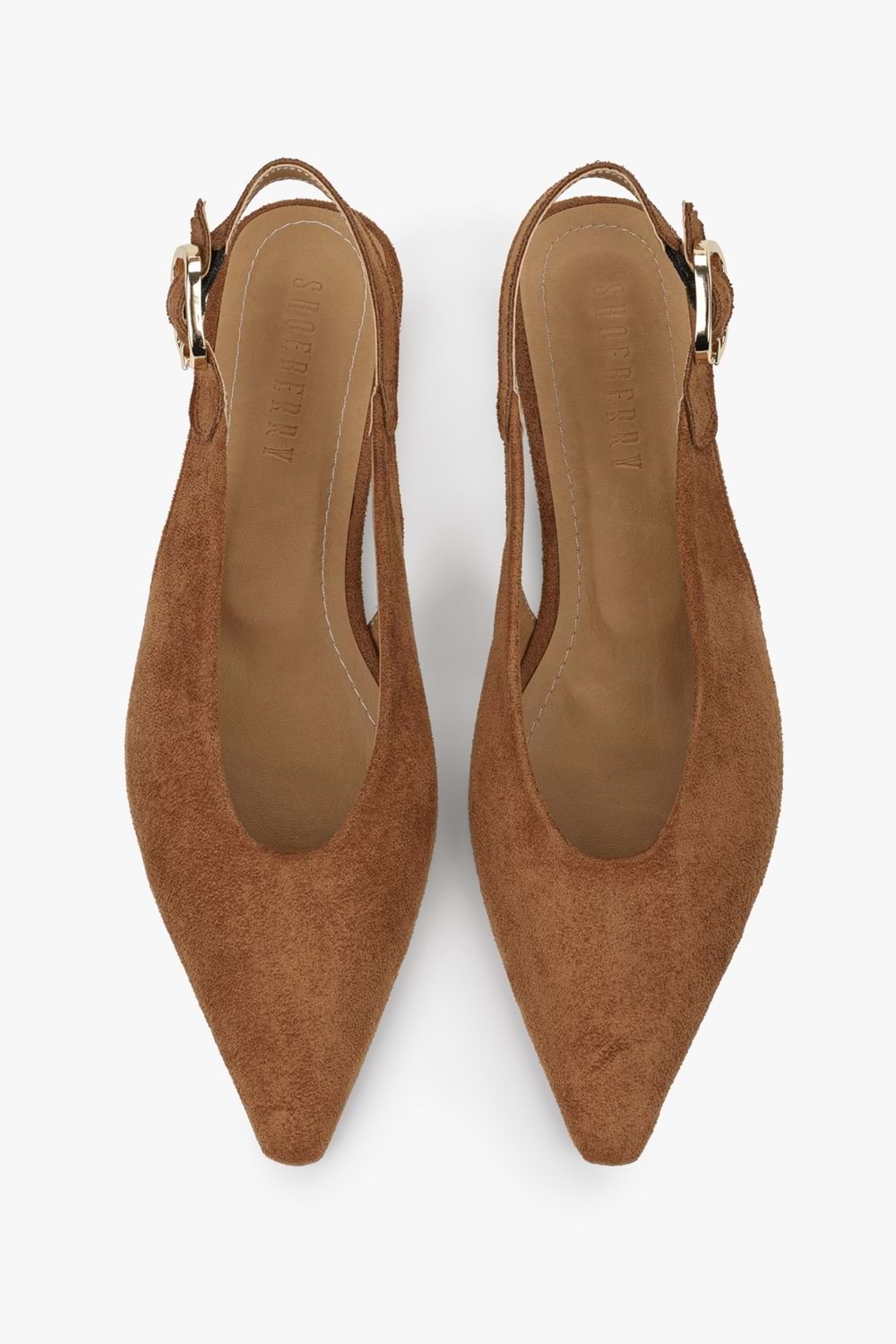 Kadın Viela Taba Süet Sivri Burunlu Babet