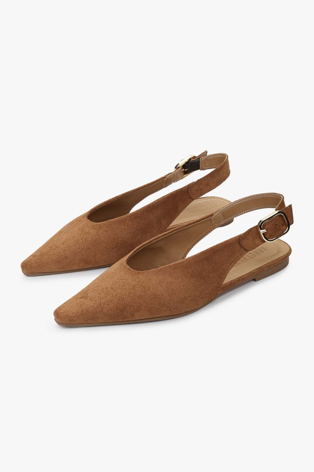 Kadın Viela Taba Süet Sivri Burunlu Babet