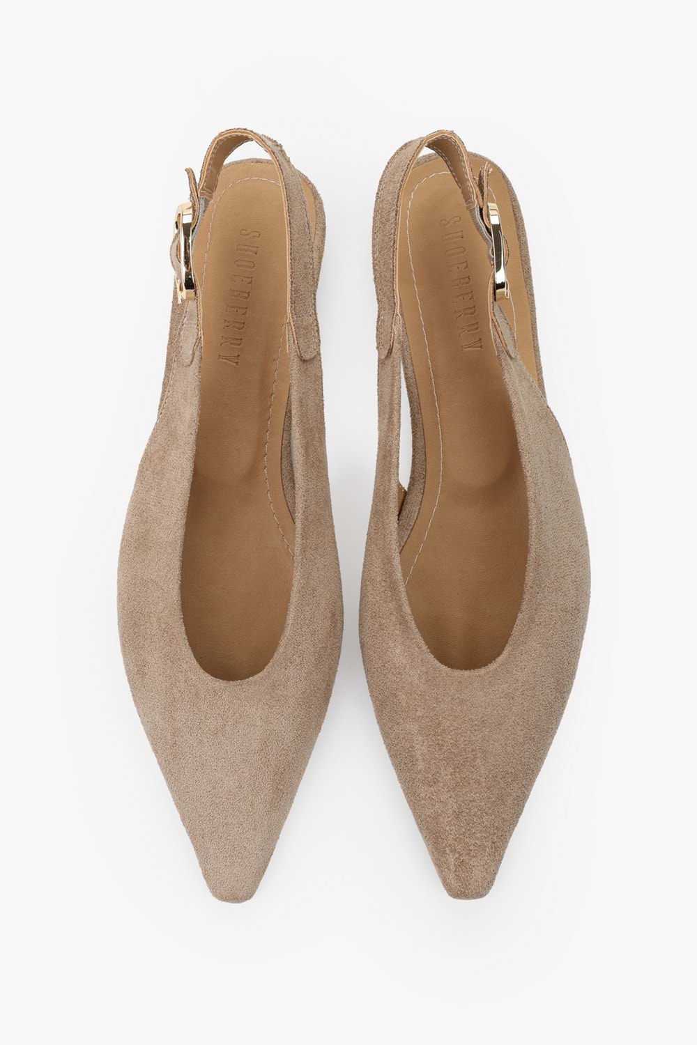 Kadın Viela Vizon Süet Sivri Burunlu Babet