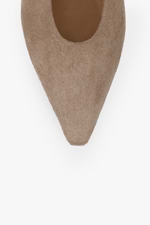 Kadın Viela Vizon Süet Sivri Burunlu Babet