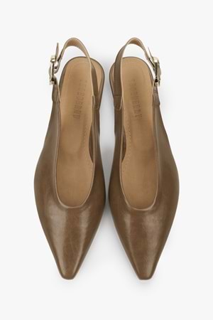 Kadın Viela Toprak Cilt Sivri Burunlu Babet