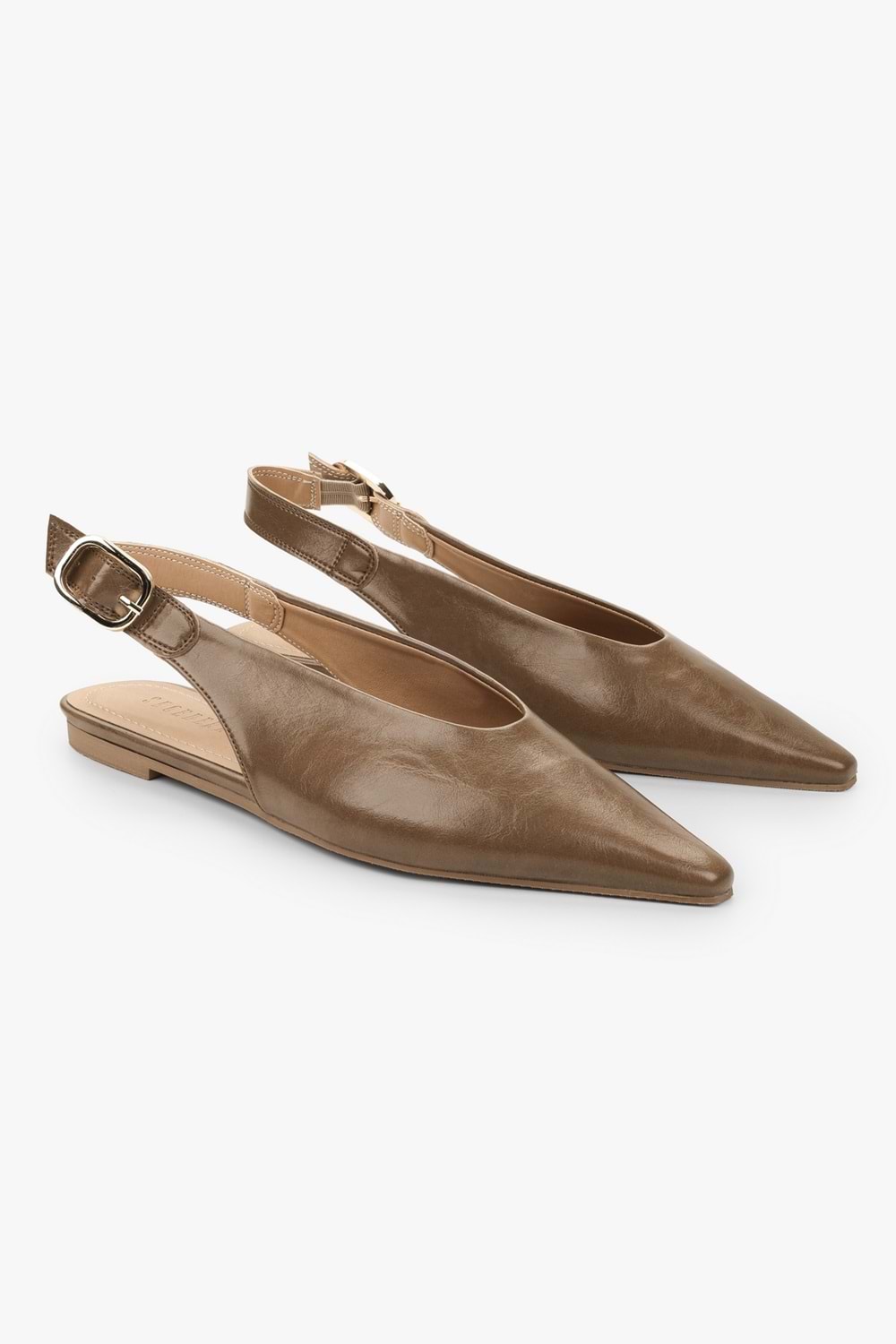 Kadın Viela Toprak Cilt Sivri Burunlu Babet