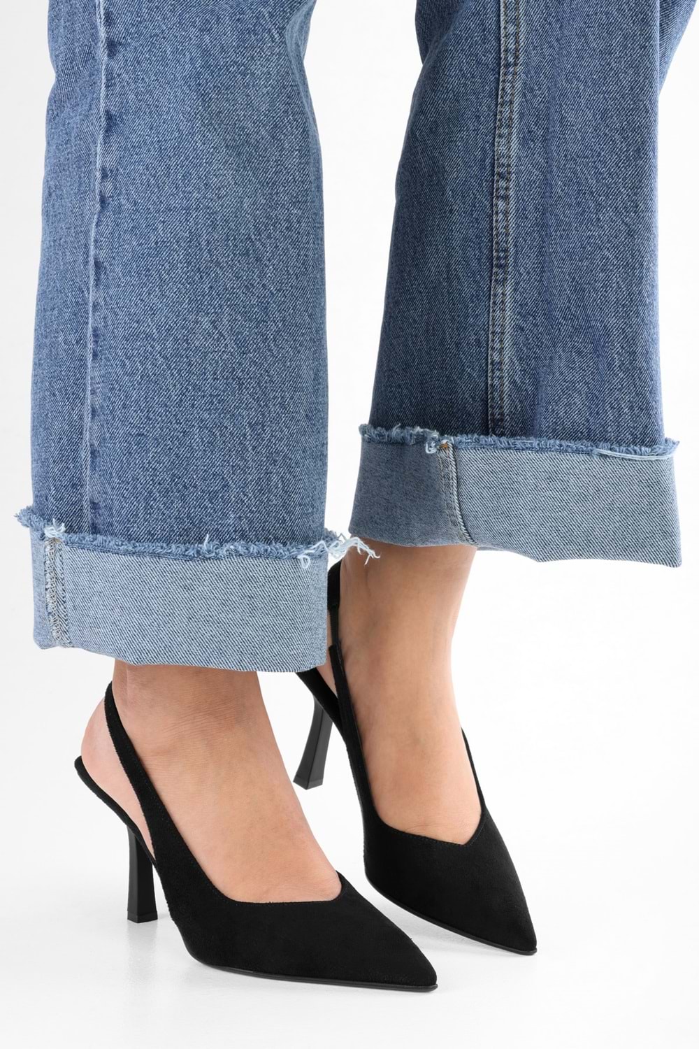 Kadın Floe Siyah Süet Stiletto