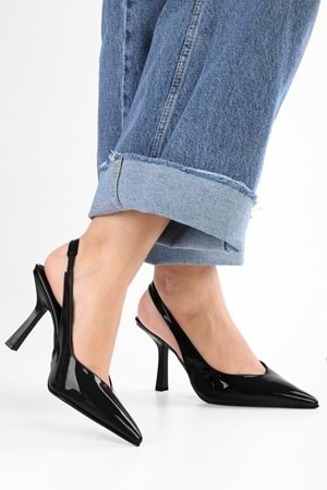 Kadın Floe Siyah Rugan Stiletto