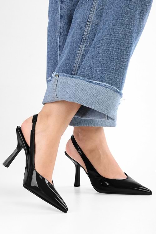 Kadın Floe Siyah Rugan Stiletto