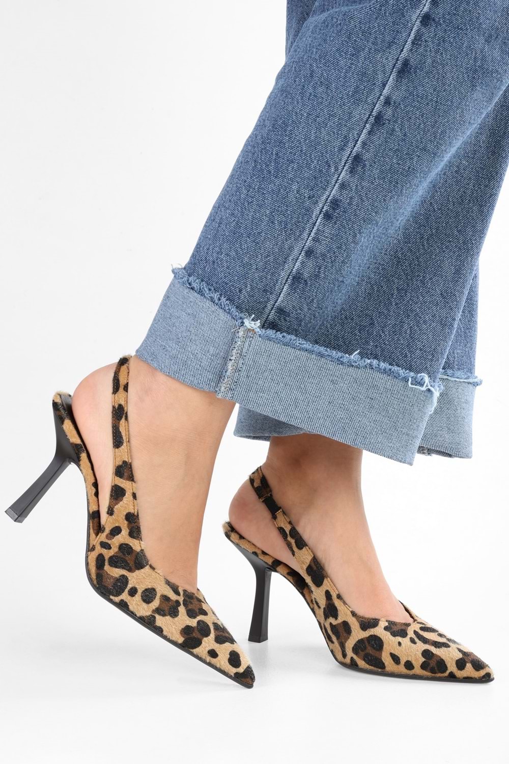 Kadın Floe Leopar Tüylü Stiletto