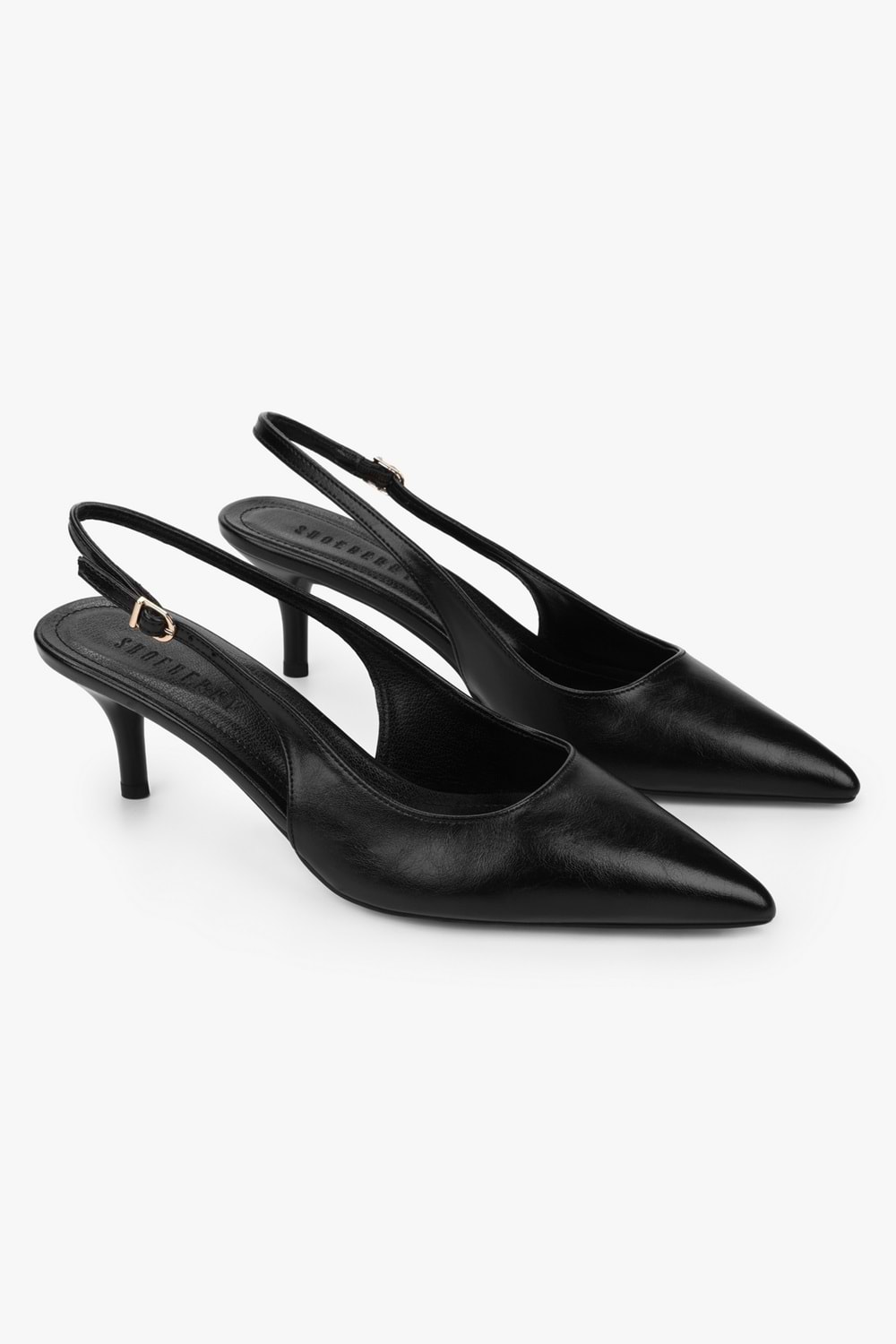 Kadın Kaven Siyah Cilt Mini Topuklu Stiletto