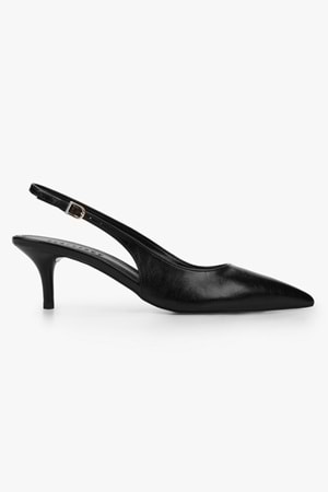 Kadın Kaven Siyah Cilt Mini Topuklu Stiletto