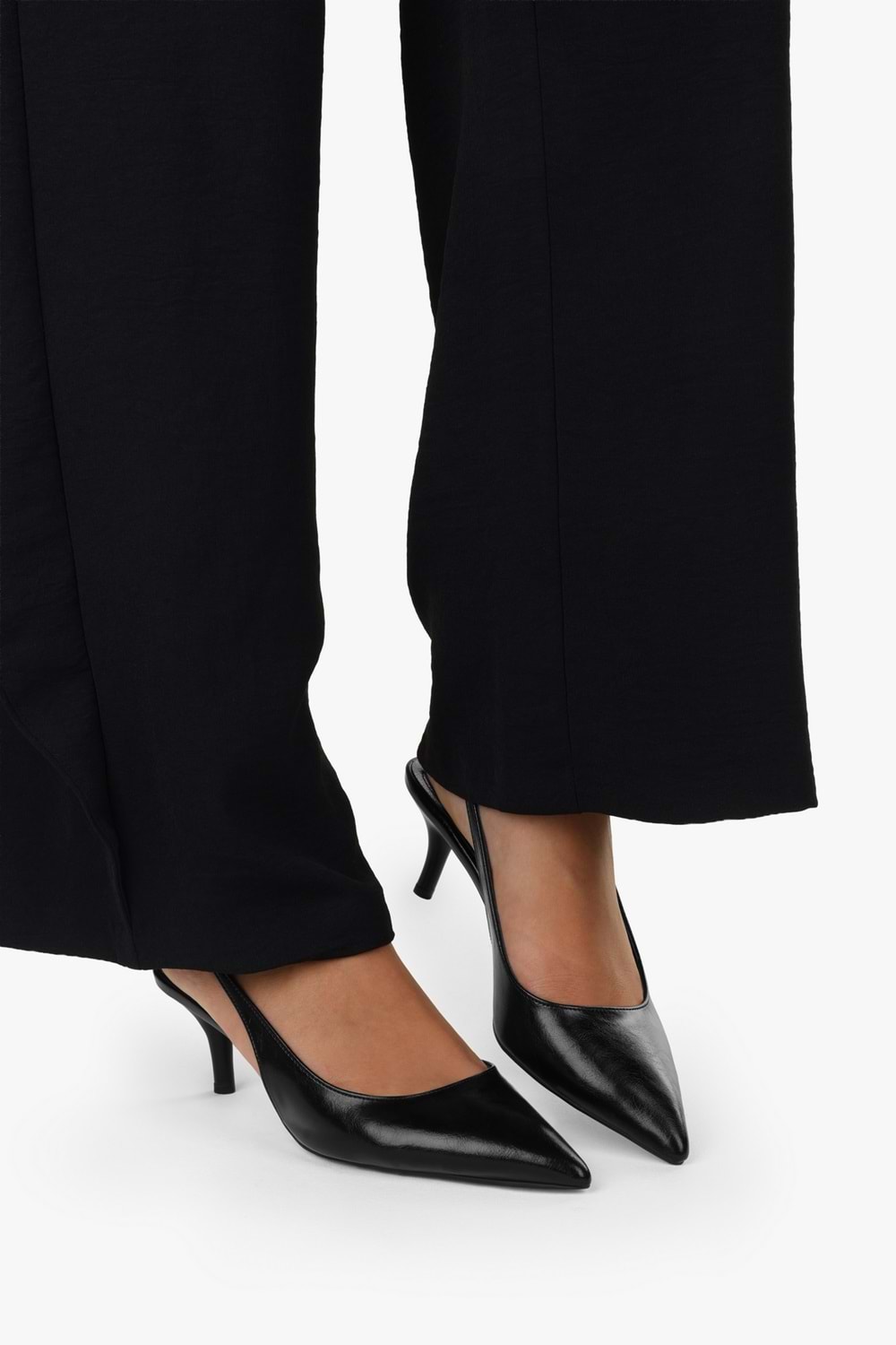 Kadın Kaven Siyah Cilt Mini Topuklu Stiletto