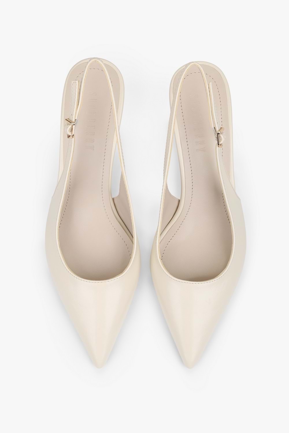 Kadın Kaven Ekru Cilt Mini Topuklu Stiletto