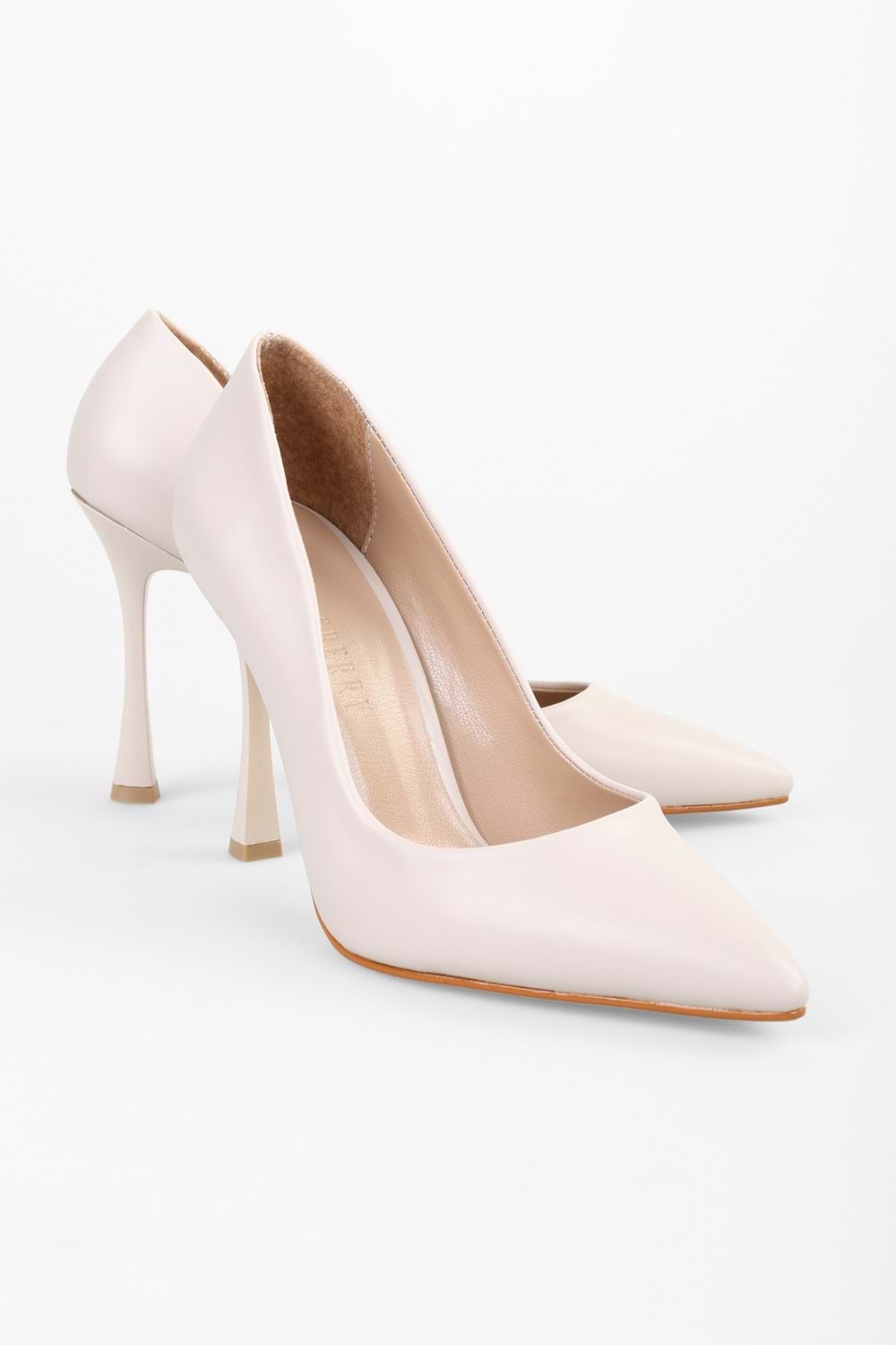 Kadın Mags Bej Cilt Stiletto