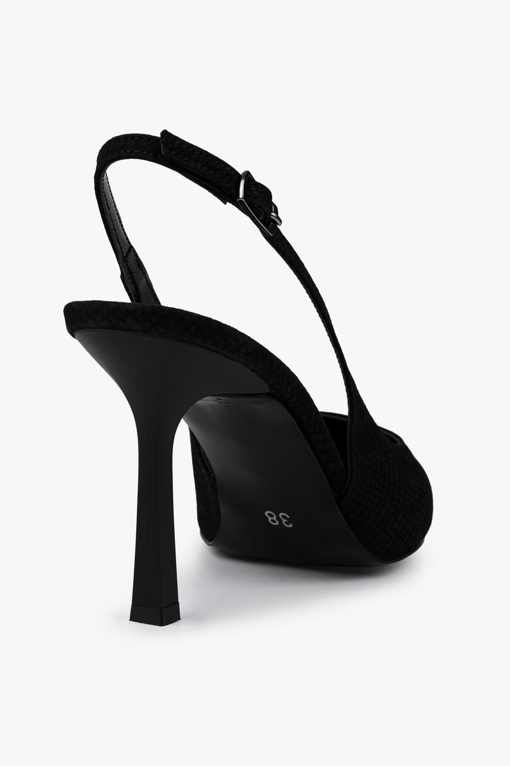 Kadın Vina Siyah Yılan Desenli Stiletto