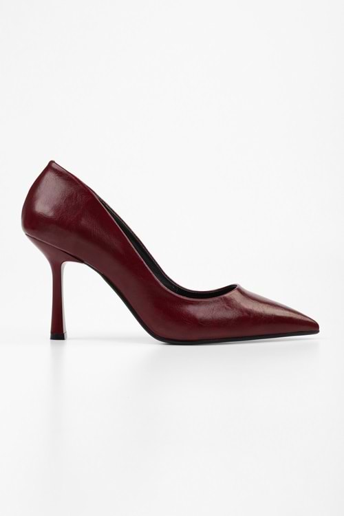 Kadın Vague Bordo Cilt Stiletto