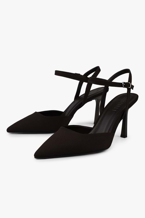 Kadın Lura Kahve Saten Stiletto