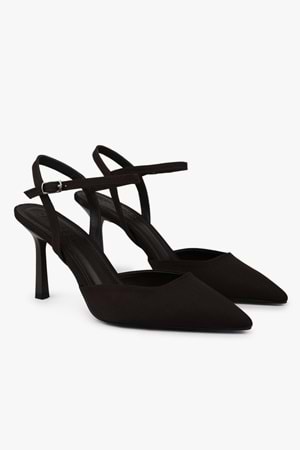 Kadın Lura Kahve Saten Stiletto