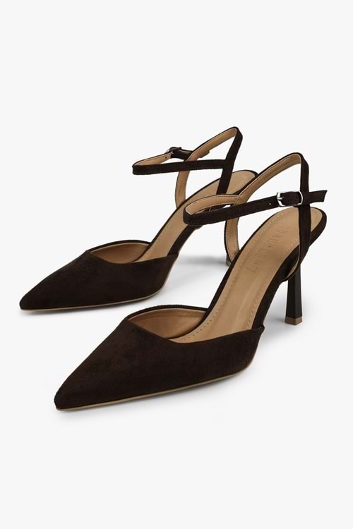 Kadın Lura Kahve Süet Stiletto