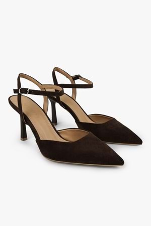 Kadın Lura Kahve Süet Stiletto