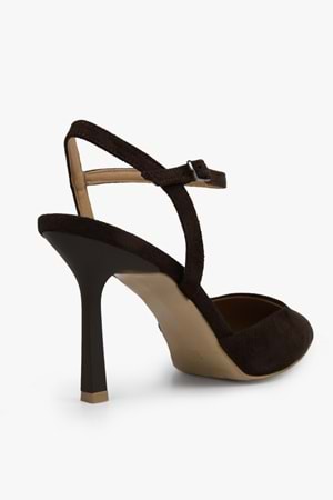 Kadın Lura Kahve Süet Stiletto