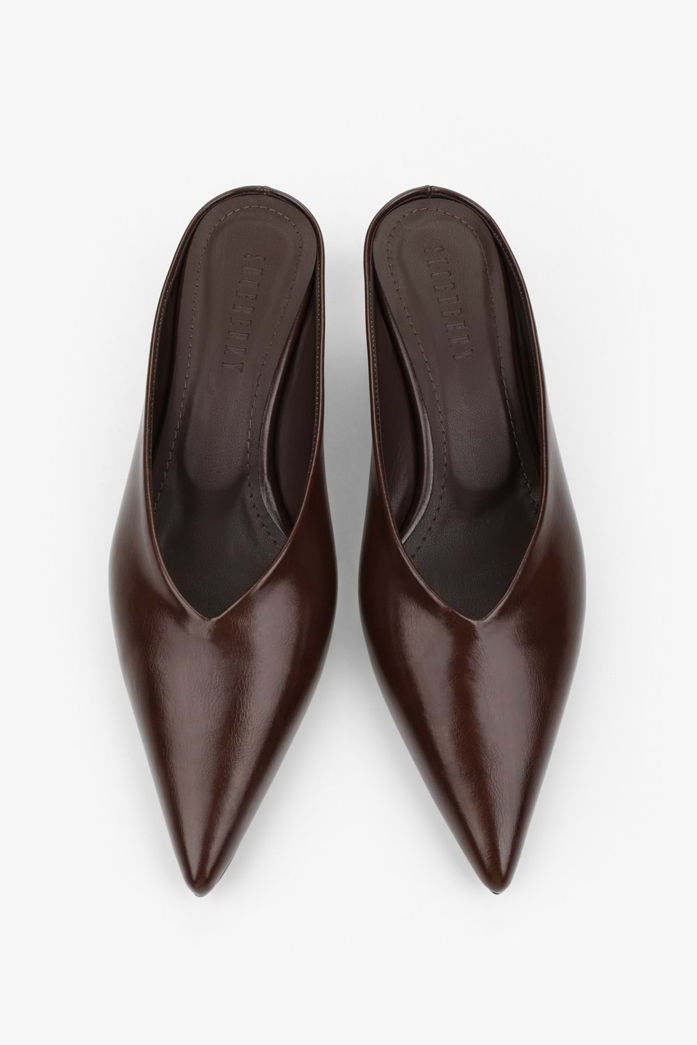 Kadın Alix Kahve Cilt Dolgu Topuklu Stiletto Terlik
