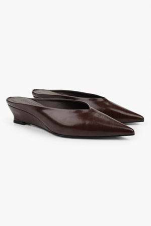 Kadın Alix Kahve Cilt Dolgu Topuklu Stiletto Terlik
