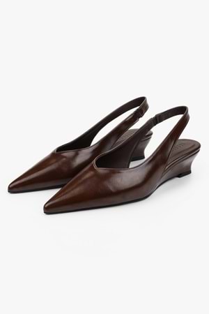 Kadın Etra Kahve Cilt Dolgu Topuklu Stiletto