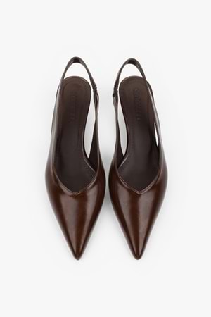 Kadın Etra Kahve Cilt Dolgu Topuklu Stiletto