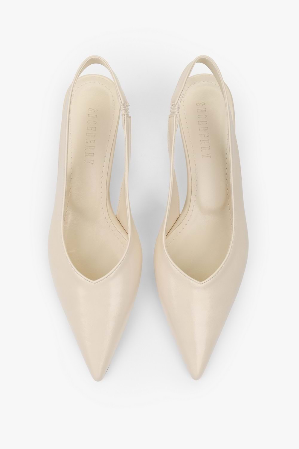 Kadın Etra Ekru Cilt Dolgu Topuklu Stiletto