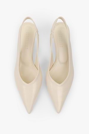 Kadın Etra Ekru Cilt Dolgu Topuklu Stiletto