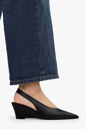Kadın Rade Siyah Saten Stiletto