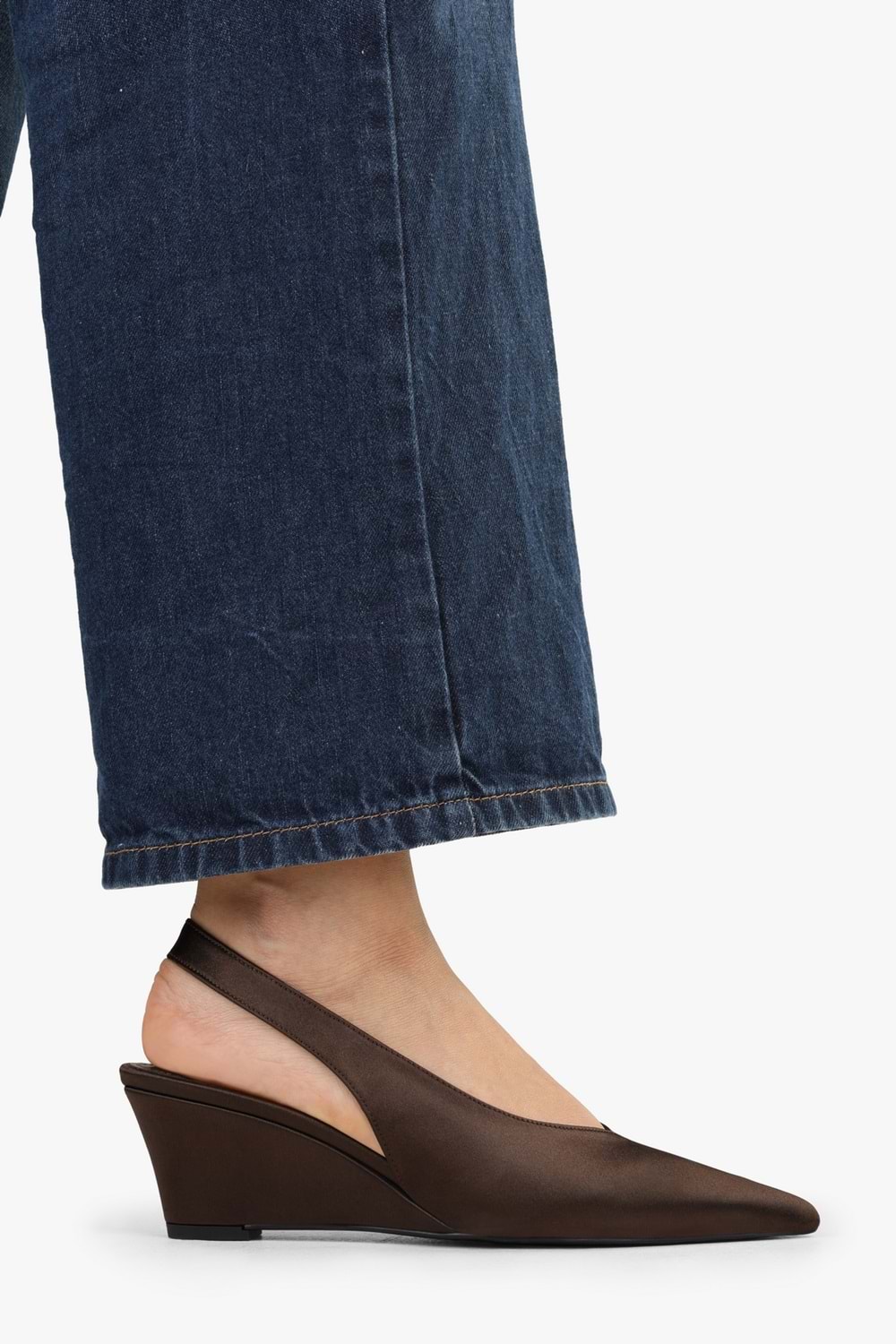 Kadın Rade Kahve Saten Stiletto