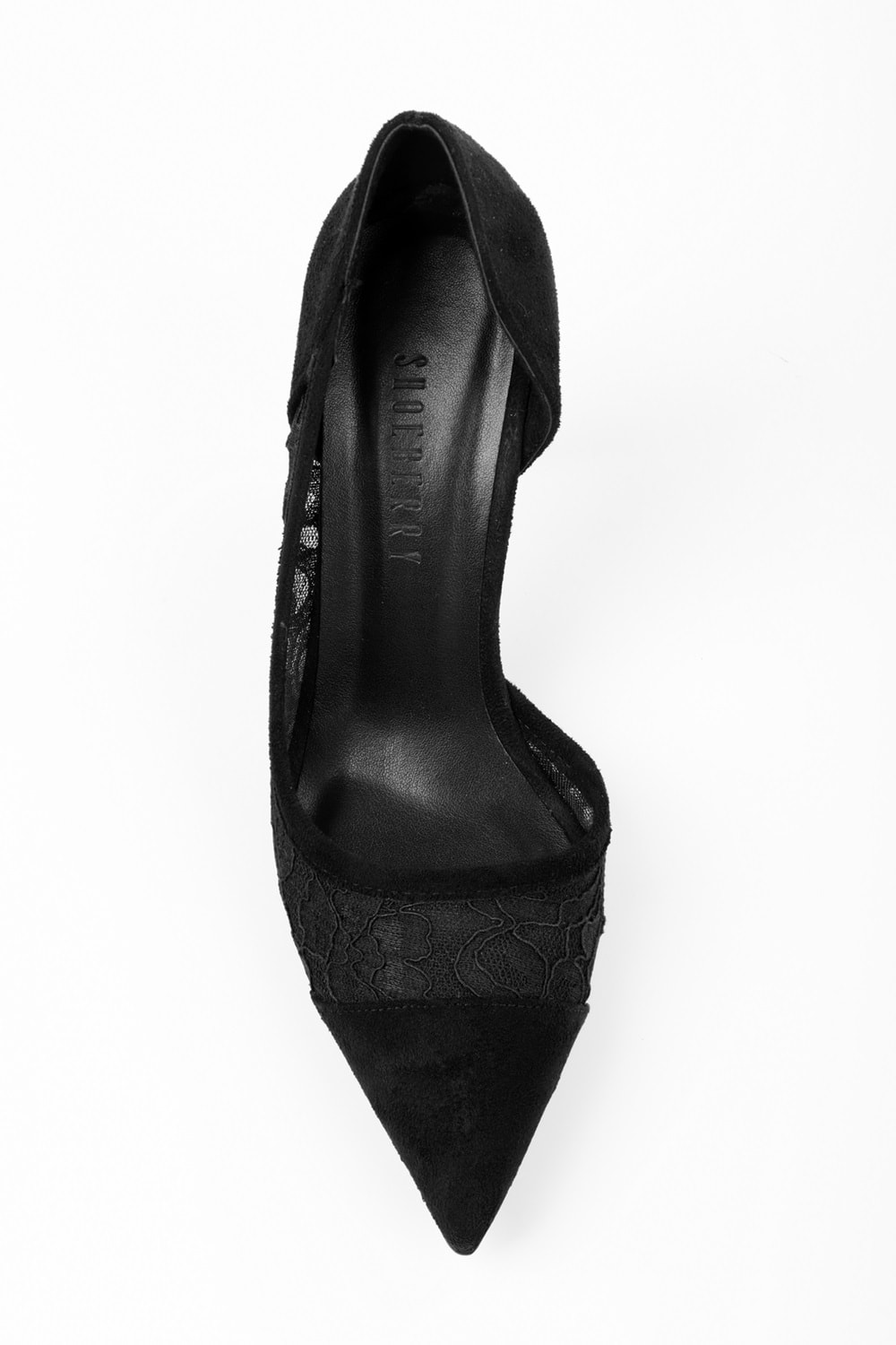 Kadın Syra Siyah Dantelli Süet Stiletto