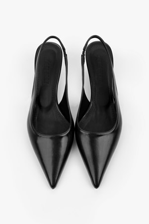 Kadın Pluto Siyah Cilt Dolgu Topuklu Stiletto