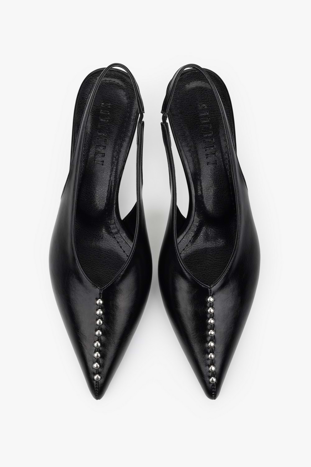 Kadın Roviel Siyah Cilt Trok Detaylı Stiletto