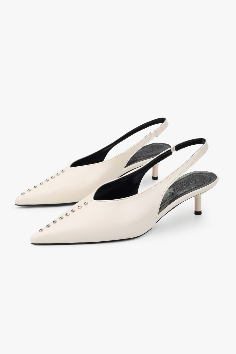 Kadın Roviel Ekru Cilt Trok Detaylı Stiletto