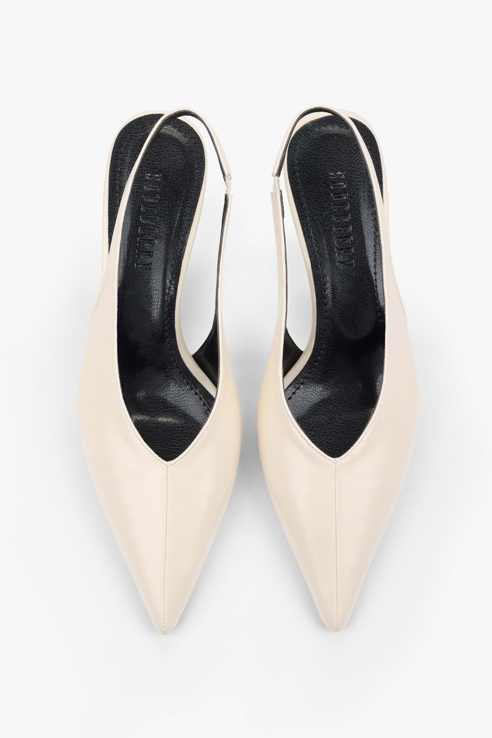 Kadın Mia Ekru Cilt Stiletto
