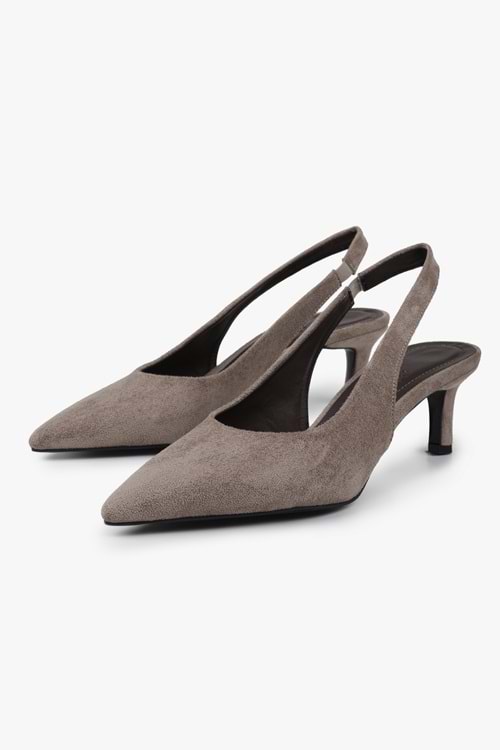 Kadın Peta Vizon Süet Stiletto