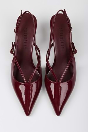 Kadın Eilish Bordo Rugan Stiletto