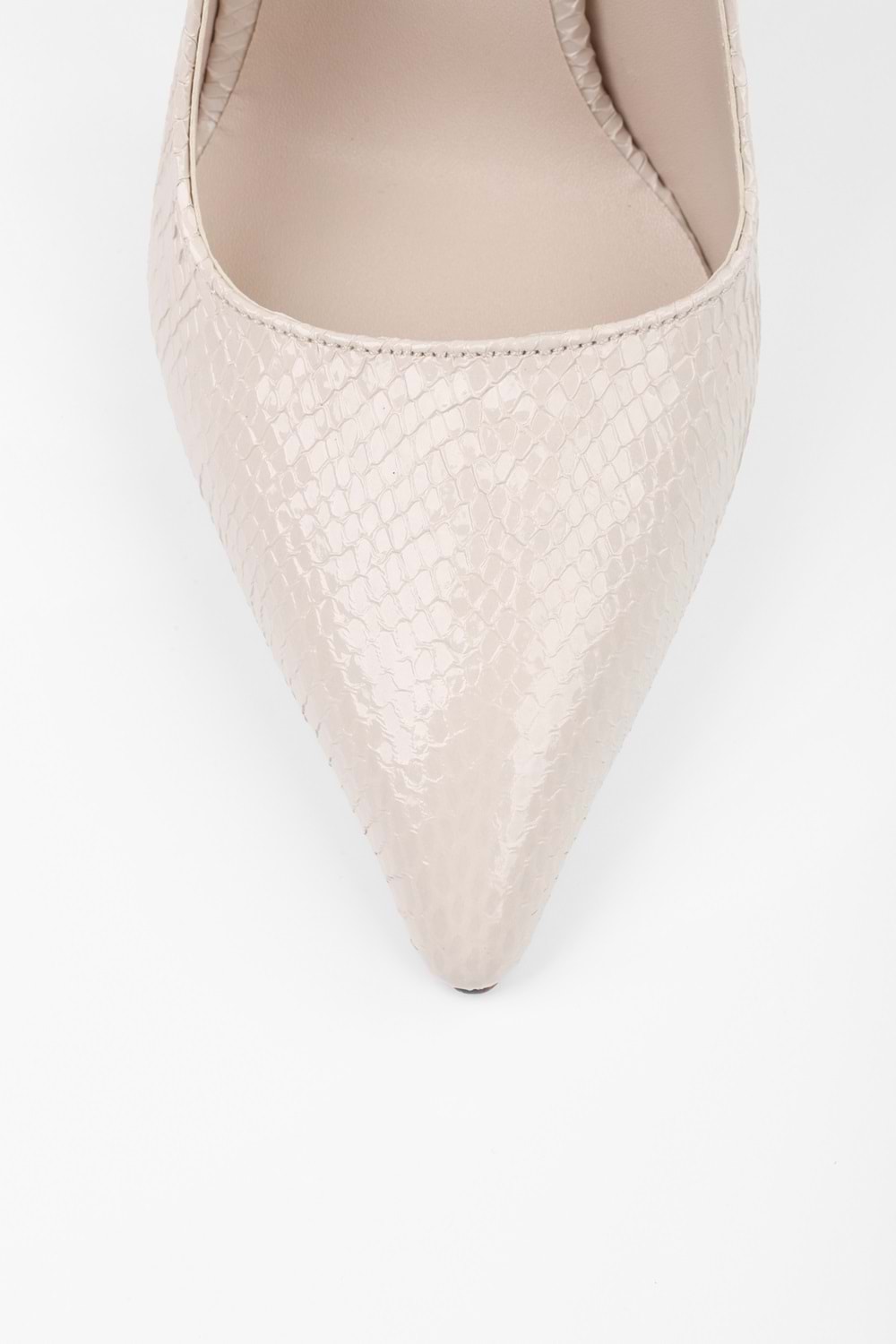 Kadın Hazel Bej Yılan Desenli Stiletto